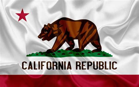 California Flag, flags of States, flag State of California, USA, state California, bear in 2020 ...