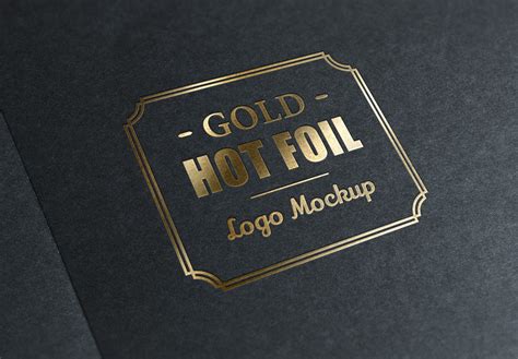 mockup free download Gold stamping logo mockup | hoodiemockup