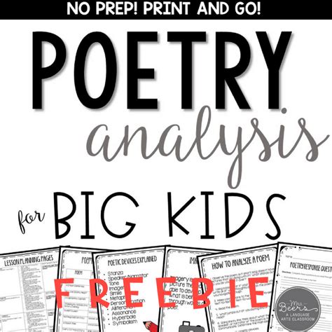 Poetry Analysis for Middle School Students