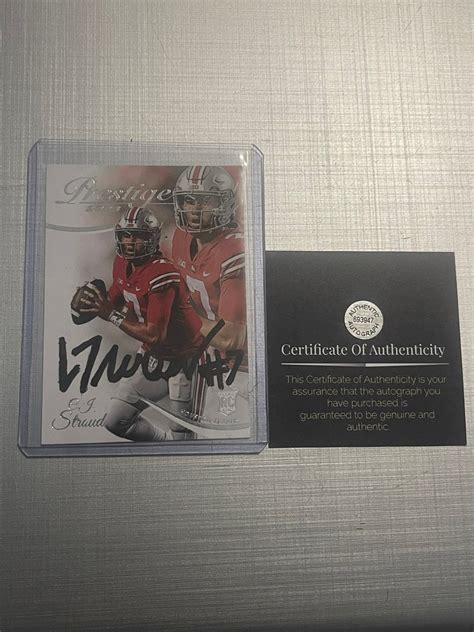 CJ Stroud Autograph Rookie Card With COA - Etsy