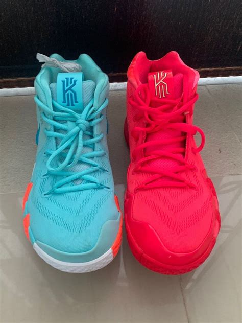 *Mismatched* Nike Basketball shoe Kyrie 4 [Female is power and Red ...