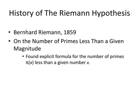 PPT - Riemann Hypothesis PowerPoint Presentation, free download - ID:1809178