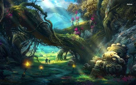 Adventures in the enchanted forest - Fantasy, Fairy Forest at Night HD ...