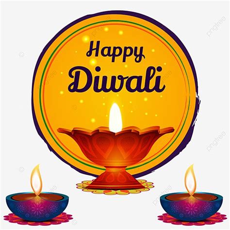 Happy Diwali Clipart Vector, Happy Diwali Colourful Diyas Png, Diwali ...