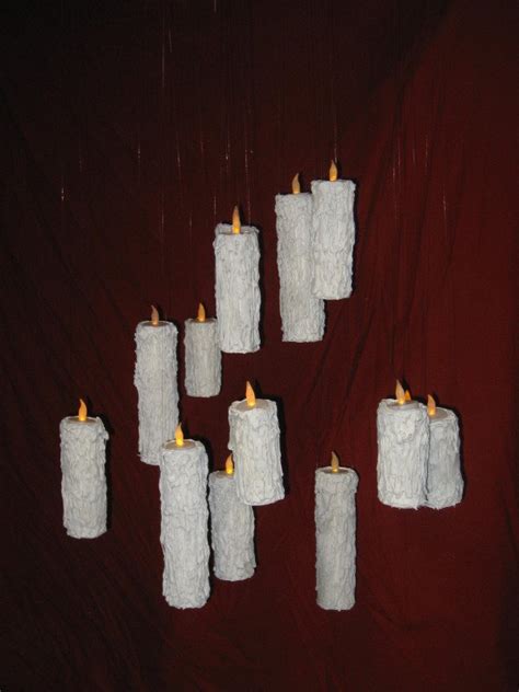 Set of Three Halloween Floating Candles Harry Potter Great Hall Candle Illusion