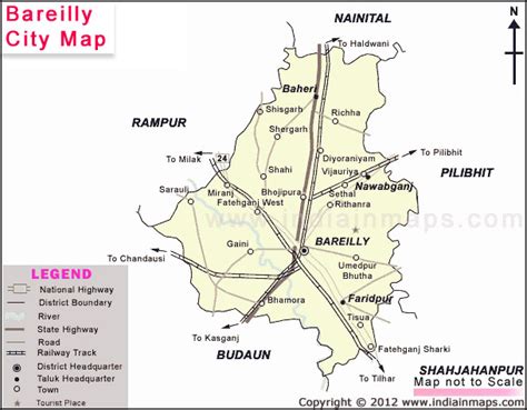 India In Maps: Bareilly City Map