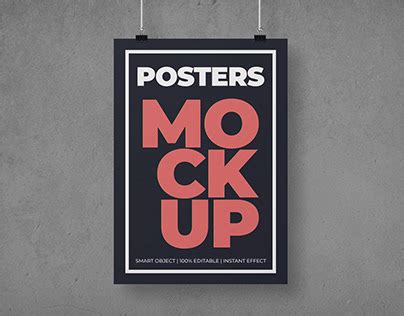 FREE POSTER PSD MOCKUP Projects :: Photos, videos, logos, illustrations and branding :: Behance