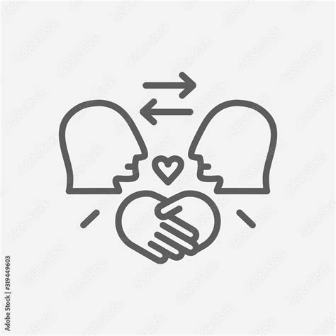 Empathy icon line symbol. Isolated vector illustration of icon sign concept for your web site ...