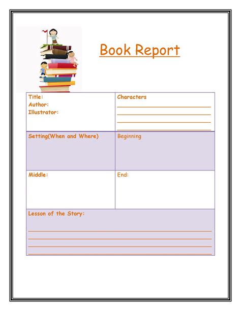 30 Book Report Templates & Reading Worksheets