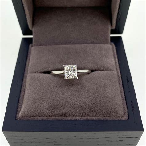 1.00 Carat Princess Cut Diamond Solitaire Ring