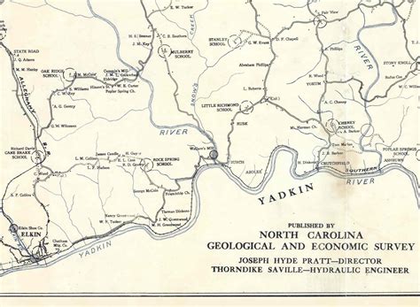 Surry County 1921 Old Wall Map North Carolina With | Etsy