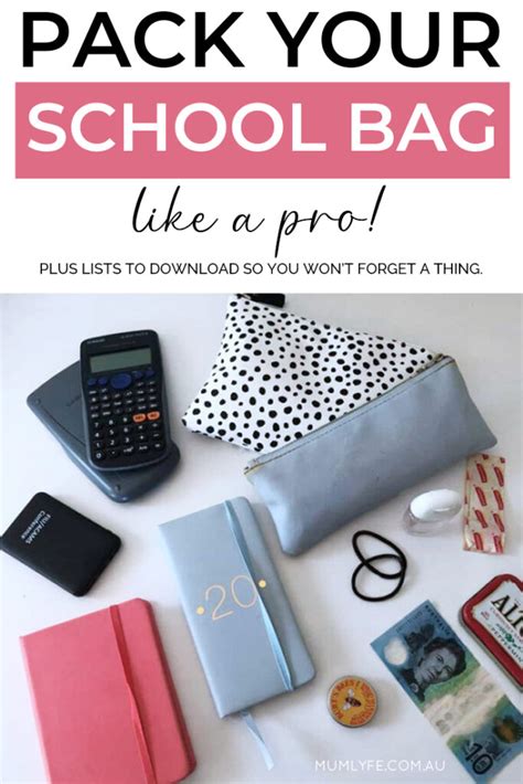 How to pack your school bag so you're ready for anything - Mumlyfe