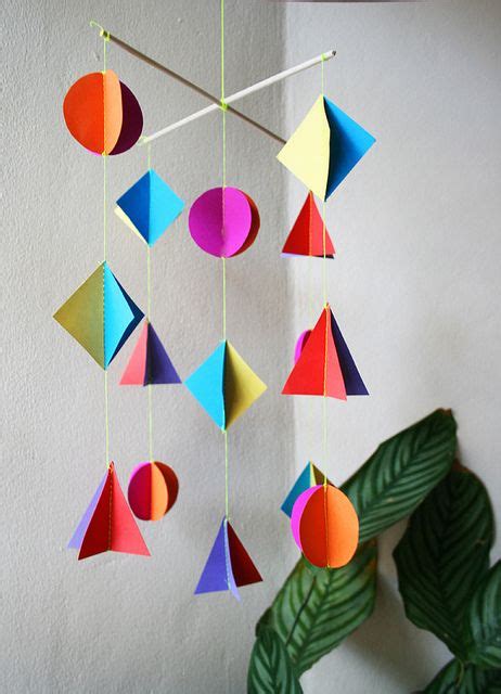 DIY Geometric Mobile Craft