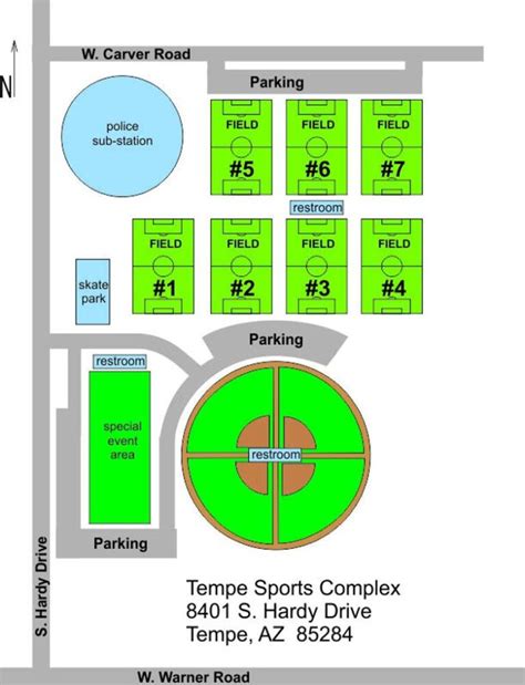 Navigating The Tempe Sports Complex: A Guide To Its Field Map - Custom Maps by Map Specialists ...