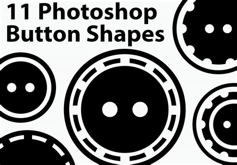 11 Free Photoshop Two-Hole Button Shapes