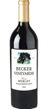 Becker Vineyards - Products - Reserve Merlot 2022