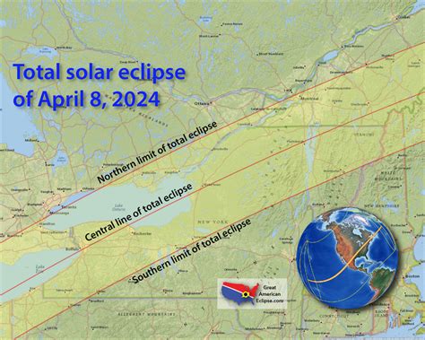 2024 Solar Eclipse Path New York State - Clovis Jackqueline