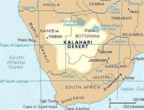 Kalahari Desert World Map