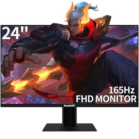 Gawfolk 24” PC Gaming Monitor 165Hz, FHD 1080P LED VA Display VESA Wall ...