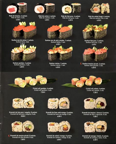 Types Of Sushi Rolls Description With Photos