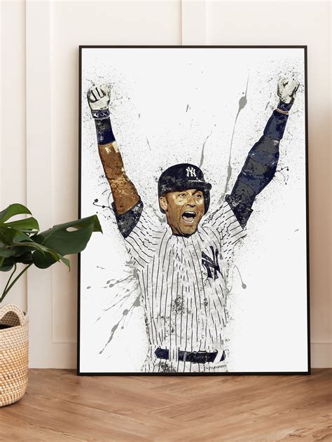 Derek Jeter Poster Wall Art Printable New York Yankees | Etsy