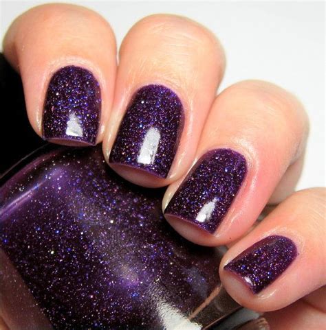Descendants Style Series: Mal Outfit | Purple glitter nails, Glitter nail polish and Purple glitter