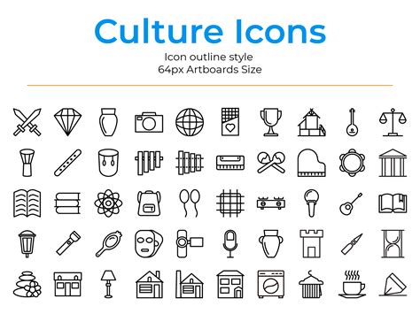 Culture icons by Rijal Susanto on Dribbble