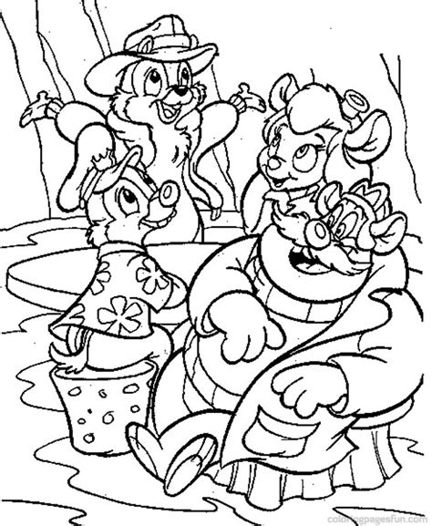 Chip and dale coloring pages to download and print for free