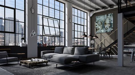 Industrial LOFT Apartment / Interior Design & VR on Behance