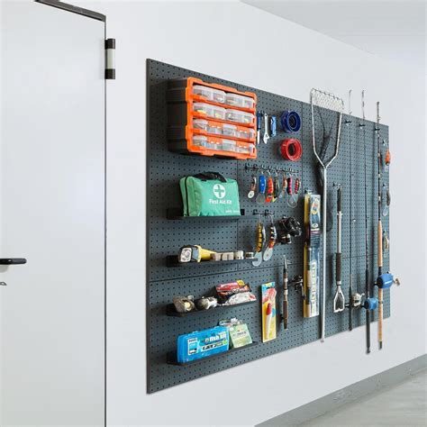 Pinnacle 900 x 450mm Matte Black Metal Pegboard - Bunnings Australia