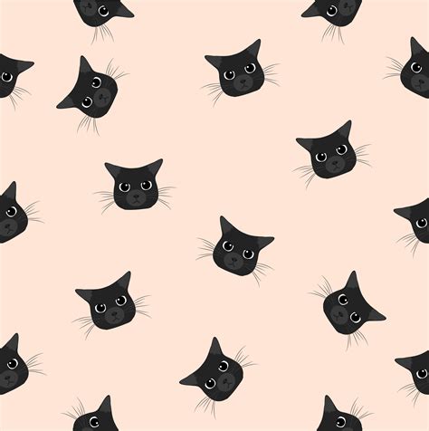 head black cat pattern 673141 Vector Art at Vecteezy