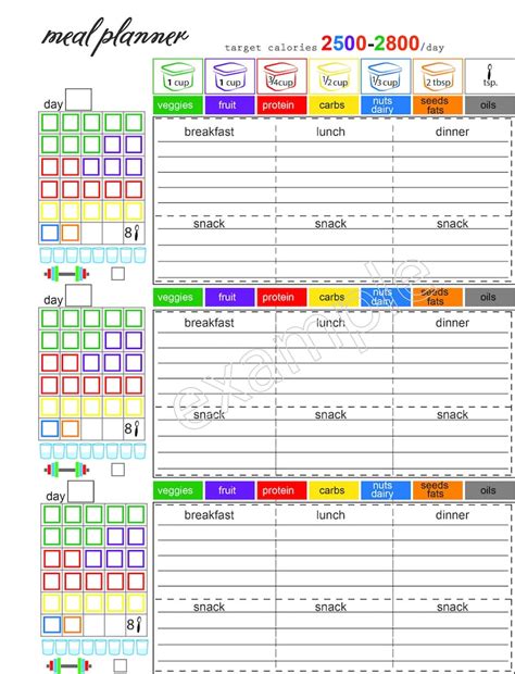 Printable daily calorie tracker - pkjulu