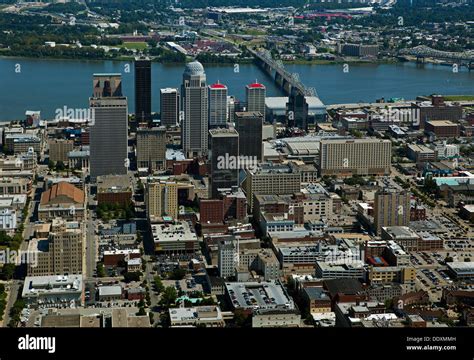 aerial photograph downtown Louisville, Kentucky Stock Photo, Royalty ...