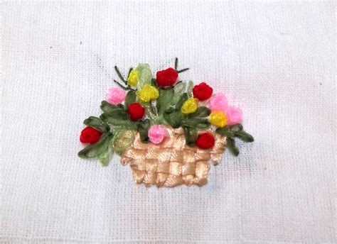 Flower Ribbon Embroidery ~ Nimble Fingers Zone