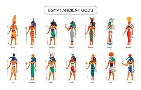 Egypt Ancient Gods Set 4661844 Vector Art at Vecteezy