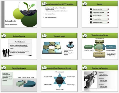 PowerPoint Business Plan Growth Template