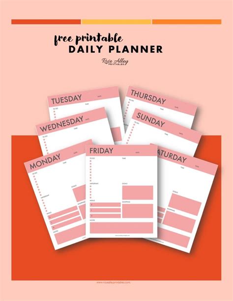 The Free Printable Planner Is Shown In Pink And White - vrogue.co