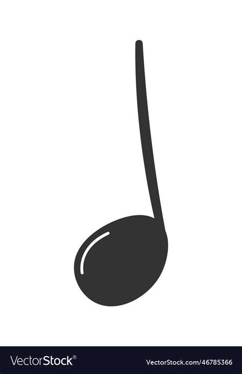 Quarter music note Royalty Free Vector Image - VectorStock