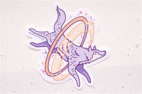 Cosmic Wolf Clear Vinyl Sticker - Etsy