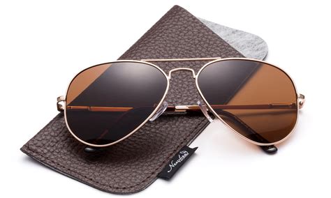 Polarized Aviator Sunglasses Mirrored Lens Classic Aviator Polarized Sunglasses Small - Walmart.com