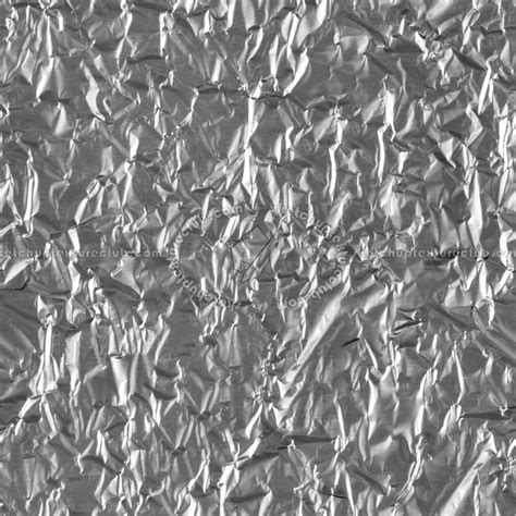 Crumpled aluminium foil paper texture seamless 10889