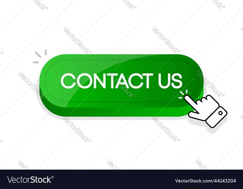 Contact us 3d button mouse touched Royalty Free Vector Image