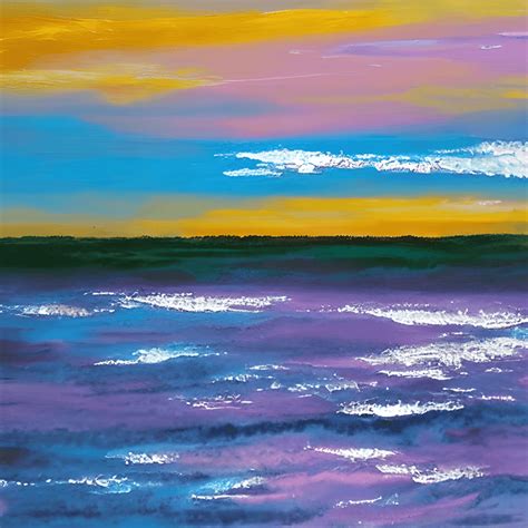 Acrylic Painting of a Beautiful Sea Sunset · Creative Fabrica