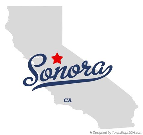 Map of Sonora, CA, California