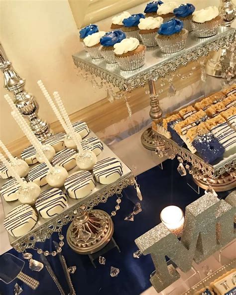 Royal Blue, Silver and White Wedding Party Ideas | Photo 2 of 17 | Blue ...