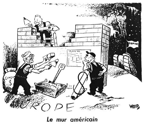 Cartoon by Woop on implementation of the Marshall Plan (4 October 1947 ...