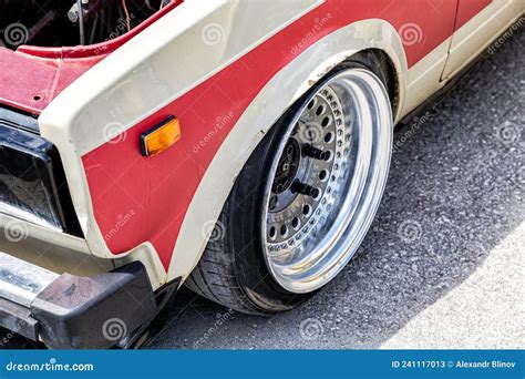 Old Russian Automobile Lada with Tuning Wheels Editorial Stock Photo ...