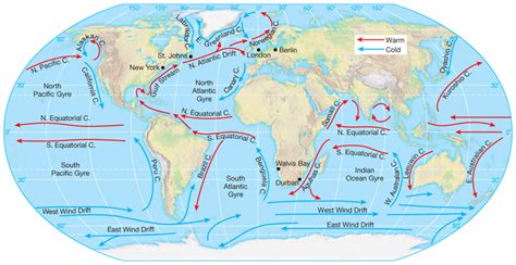 The world seawater temperature map