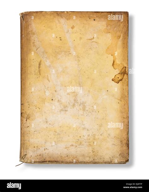 Old book cover, vintage texture, isolated on white background with ...