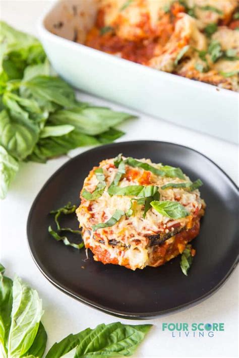 Keto Eggplant Parmesan - Four Score Living